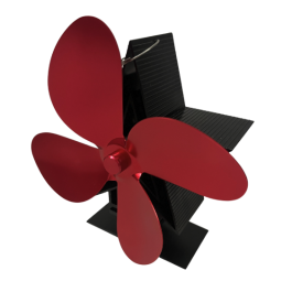 Kachelventilator T-2104 Christmas Fan RED | 123rookkanaal
