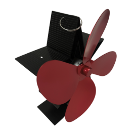 Kachelventilator T-2104 Christmas Fan RED | 123rookkanaal