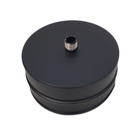 DINAK DW Black T-stuk deksel met condensuitloop Ø150mm | 123rookkanaal