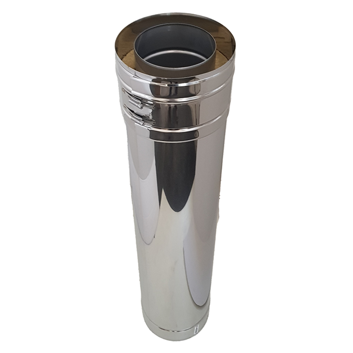 Hagemann & Machmer V3 DW Dubbelwandig rookkanaal L:1m Ø180mm | 123rookkanaal