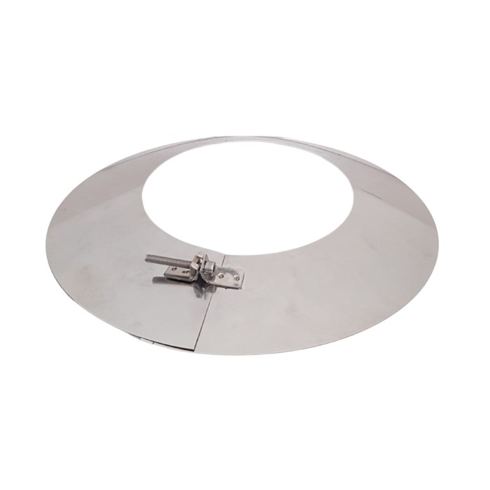 DINAK DW wand / plafondrozet conisch dubbelwandig rookkanaal Ø130mm | 123rookkanaal