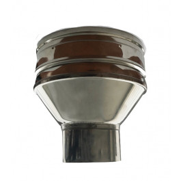 DINAK DW verloop enkelwandig pellet Ø100mm naar dubbelwandig Ø130mm | 123rookkanaal