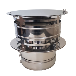 Trekkende kap met veegluik dubbelwandig rookkanaal Ø250mm Profi-Line | 123rookkanaal