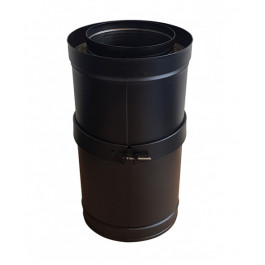 DINAK DW Black schuifelement L:250-380mm Ø200mm | 123rookkanaal