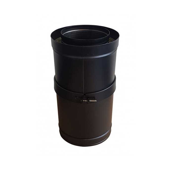 DINAK DW Black schuifelement L:250-380mm Ø200mm | 123rookkanaal