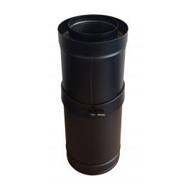 DINAK DW Black schuifelement L:350-530mm Ø200mm | 123rookkanaal