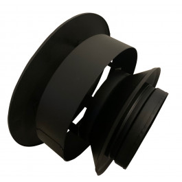 DINAK DW Black trekkap dubbelwandig Ø200mm | 123rookkanaal