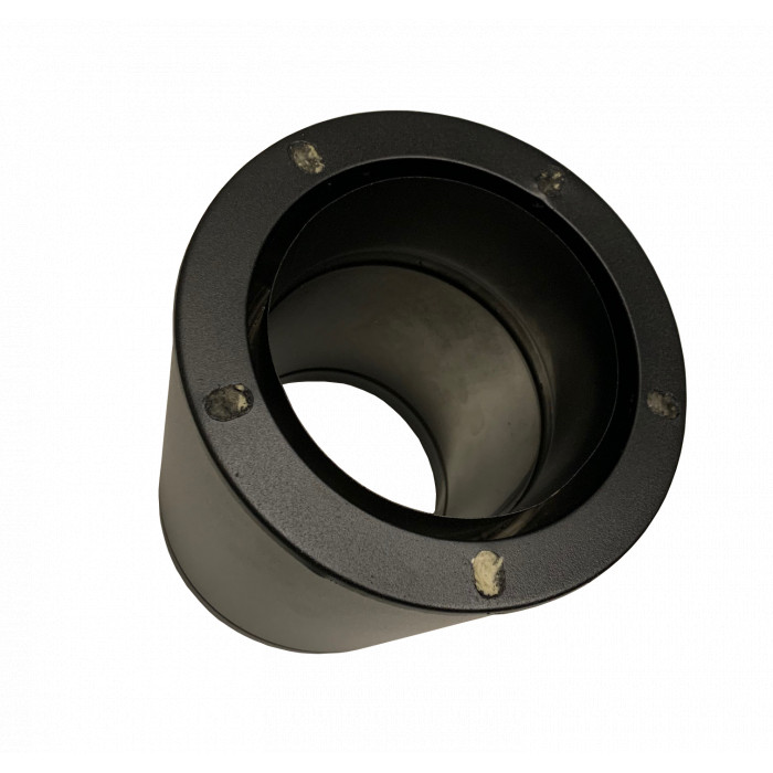 DINAK DW Black inkortbare nisbus-horizontaal L:25cm Ø200mm (verloop EW-DW) | 123rookkanaal