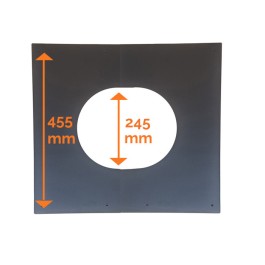 DINAK DW Black brandseparatieplaat 0-30 graden Ø200mm | 123rookkanaal