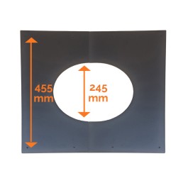 DINAK DW Black brandseparatieplaat hellend dak v/a 30 graden Ø200mm | 123rookkanaal