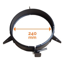 DINAK DW Black tuidraadbeugel dubbelwandig rookkanaal Ø200mm | 123rookkanaal