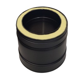 DINAK DW Black dubbelwandig rookkanaal L:14cm Ø150mm | 123rookkanaal