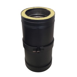 DINAK DW Black schuifelement L:250-380mm Ø150mm | 123rookkanaal