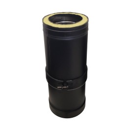 DINAK DW Black schuifelement L:350-530mm Ø130mm | 123rookkanaal