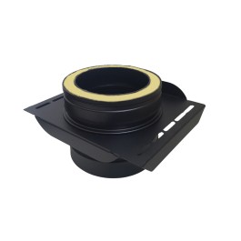 DINAK DW Black tussenondersteuning dubbelwandig rookkanaal Ø180mm | 123rookkanaal