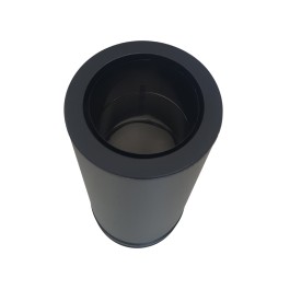 DINAK DW Black nisbus-verticaal L:44cm Ø150mm (verloop EW-DW) | 123rookkanaal