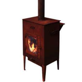 K-stove vesuvius cortenstaal buitenkachel (op pellets) | 123rookkanaal