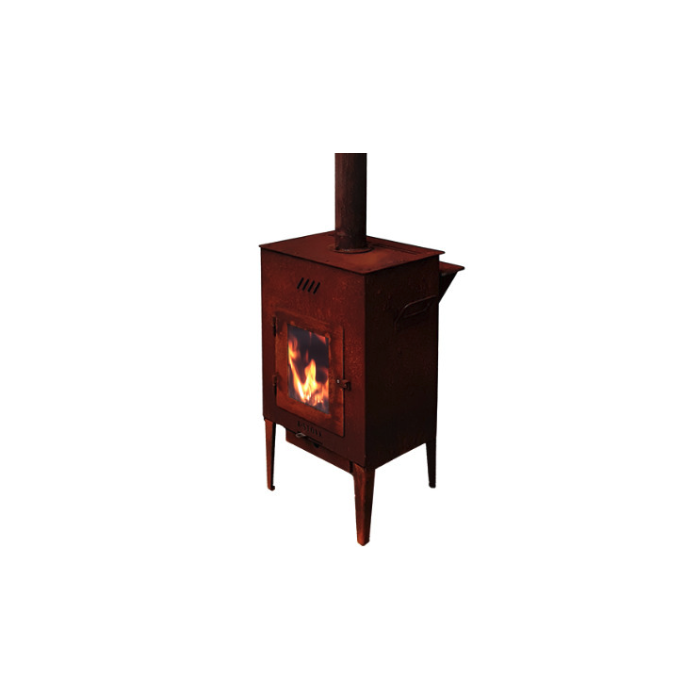 K-stove vesuvius cortenstaal buitenkachel (op pellets) | 123rookkanaal