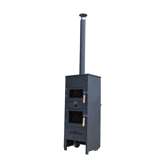 KING buitenkachel XL met pizza-oven (op pellets) | 123rookkanaal