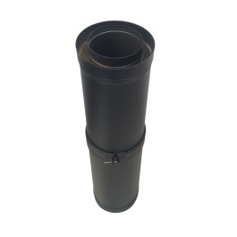 DINAK DW Black schuifelement L:530-880mm Ø150mm | 123rookkanaal