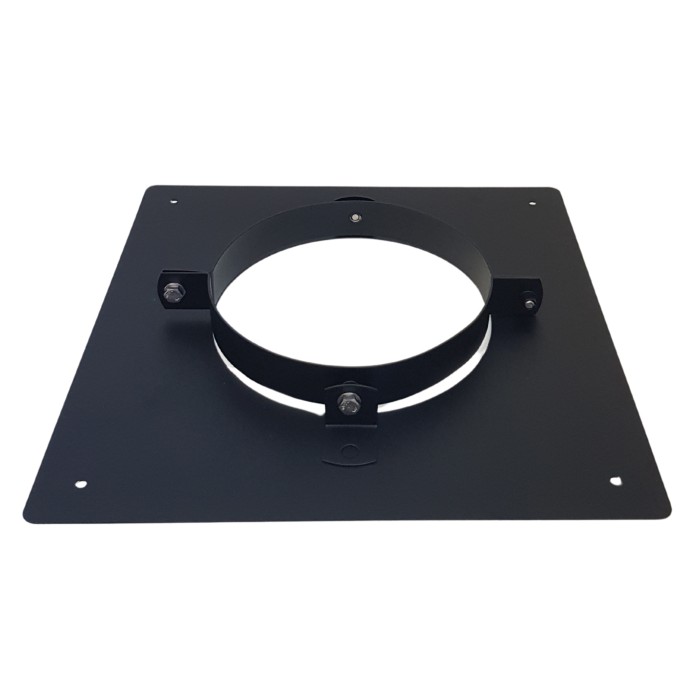 DINAK DW Black vloersteun dubbelwandig rookkanaal Ø150mm | 123rookkanaal