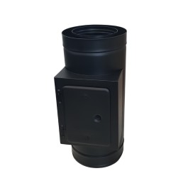 DINAK DW Black reinigingselement met deur Ø180mm | 123rookkanaal