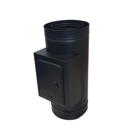DINAK DW Black reinigingselement met deur Ø200mm | 123rookkanaal