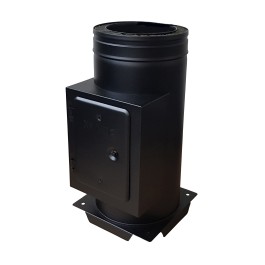 DINAK DW Black reinigingselement + ondersteuning met condensuitloop Ø180mm | 123rookkanaal