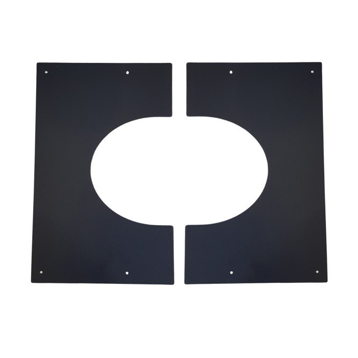 DINAK DW Black brandseparatieplaat hellend dak v/a 30 graden Ø150mm | 123rookkanaal