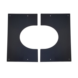 DINAK DW Black brandseparatieplaat hellend dak v/a 30 graden Ø200mm | 123rookkanaal