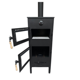 KING buitenkachel XL met pizza-oven (op pellets) | 123rookkanaal