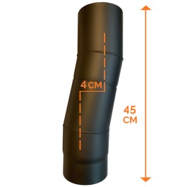 Kachelpijp enkelwandig bocht 11 graden Ø130mm | 123rookkanaal