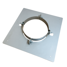 DINAK DW Vloersteun dubbelwandig rookkanaal Ø150mm GEGALVANISEERD | 123rookkanaal