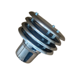 Trekkap lamellen voor enkelwandig RVS rookkanaal Ø100mm | 123rookkanaal