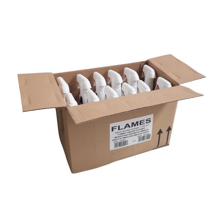 Doos glasreiniger tbv kachelruiten FLAMES (12 stuks) | 123rookkanaal