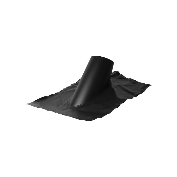 DW Black loodslab 46-60 graden passend voor dubbelwandig Ø180mm | 123rookkanaal