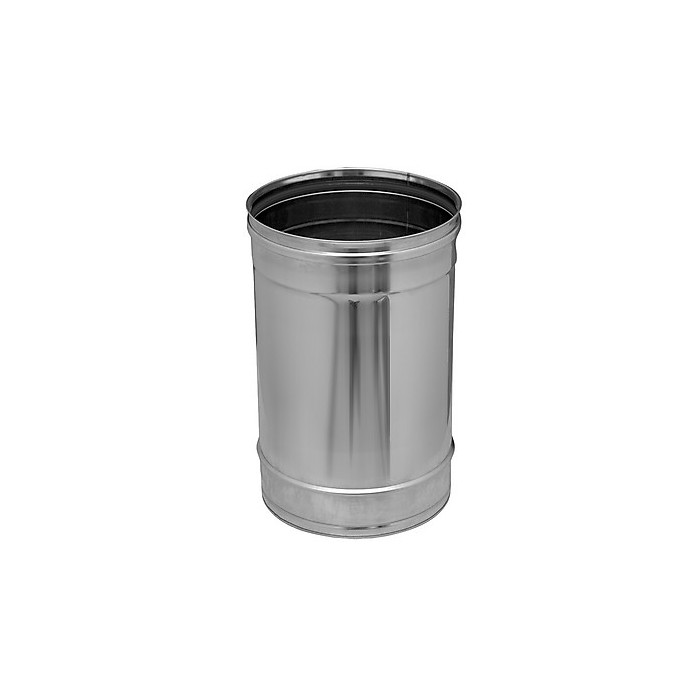 RVS enkelwandig rookkanaal DINAK L:265 mm Ø200mm | 123rookkanaal