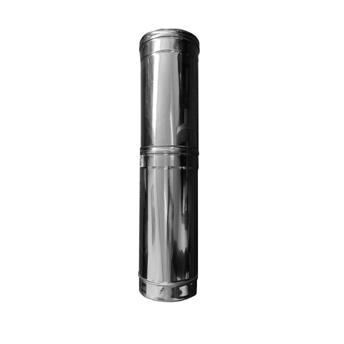 RVS enkelwandig paspijp DINAK L:500-800 mm Ø200mm | 123rookkanaal