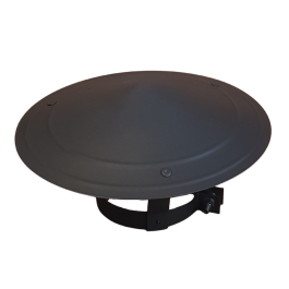 Regenkap verzinkt Ø 92-98mm verstelbaar in zwarte coating | 123rookkanaal