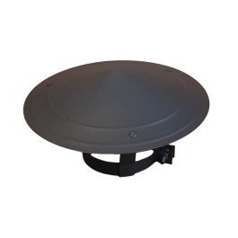 Regenkap RVS Ø 125-130mm verstelbaar in zwarte coating | 123rookkanaal