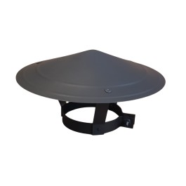 Regenkap RVS Ø 125-130mm verstelbaar in zwarte coating | 123rookkanaal