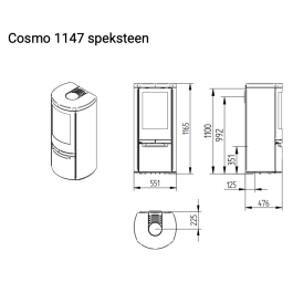Jydepejsen Cosmo 1147 speksteen | 123rookkanaal