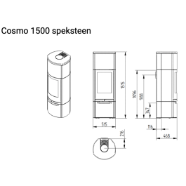 Jydepejsen Cosmo 1500 Speksteen | 123rookkanaal