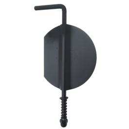 losse zwarte RVS klepsleutel of smoorklep 120/ 125mm | 123rookkanaal