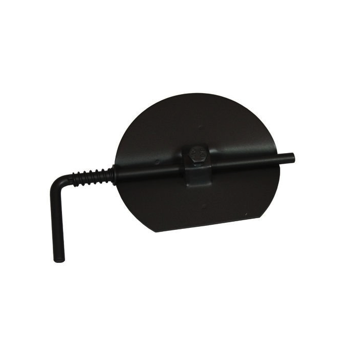 losse zwarte RVS klepsleutel of smoorklep 120/ 125mm | 123rookkanaal