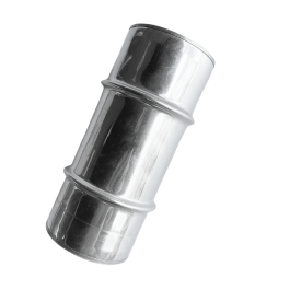 RVS pelletpijp enkelwandig verloop mof-mof (M/M) Ø80mm | 123rookkanaal