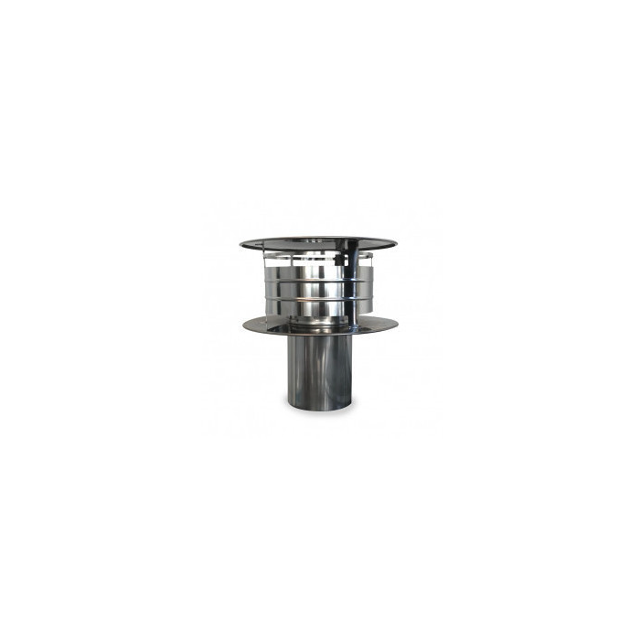 RVS pelletpijp enkelwandig trekkap Ø80mm | 123rookkanaal