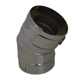 Hagemann & Machmer V3 DW Bocht 30 graden dubbelwandig rookkanaal Ø130mm | 123rookkanaal
