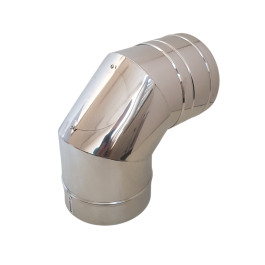 Hagemann & Machmer V3 DW bocht 90 graden met luik dubbelwandig rookkanaal Ø130mm | 123rookkanaal