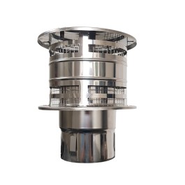 Hagemann & Machmer V3 DW Trekkap Holland met veegluik Ø130mm met vonkengaas | 123rookkanaal